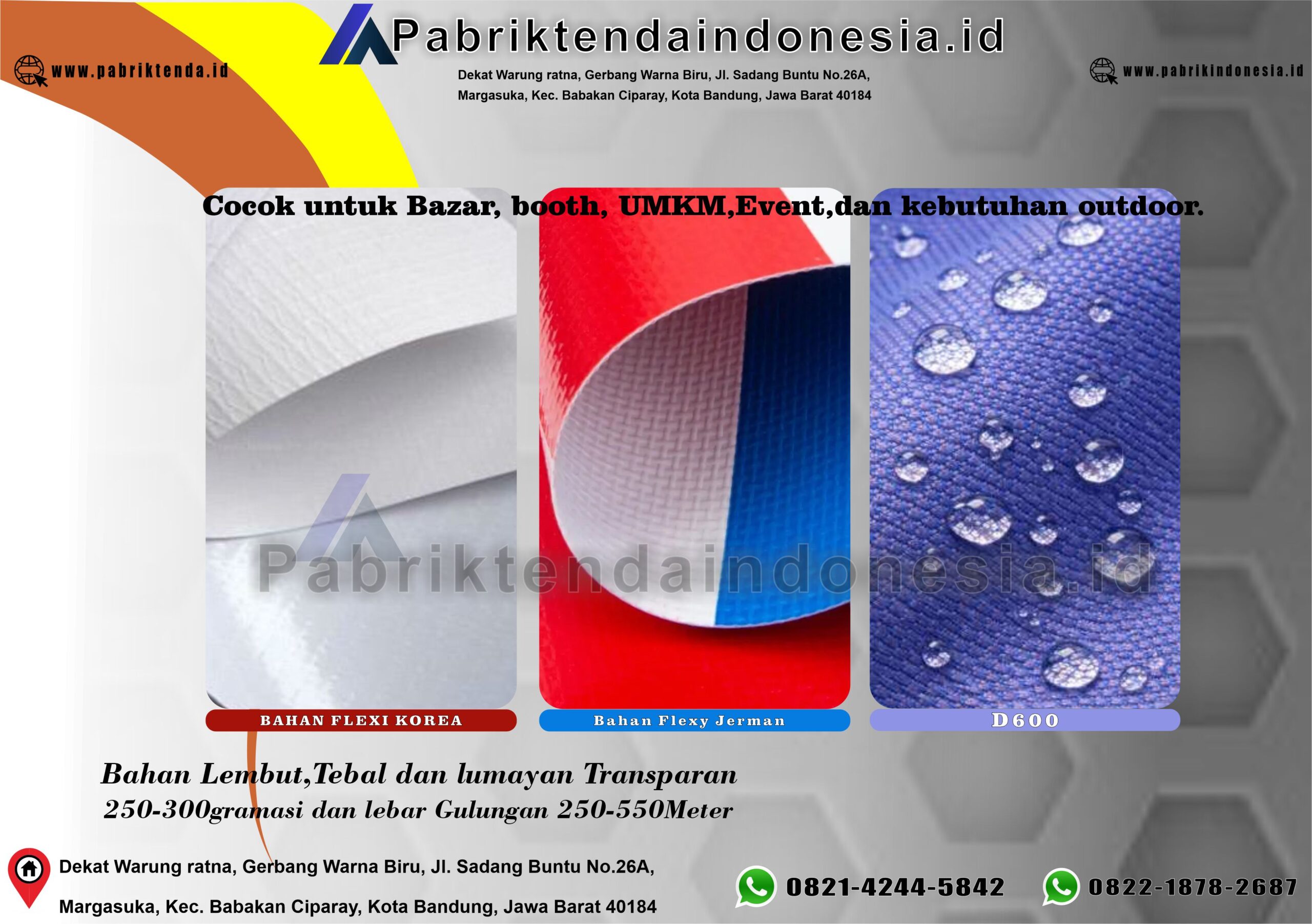 Tenda Lipat metic ukuran 3x3 - Gambar 2
