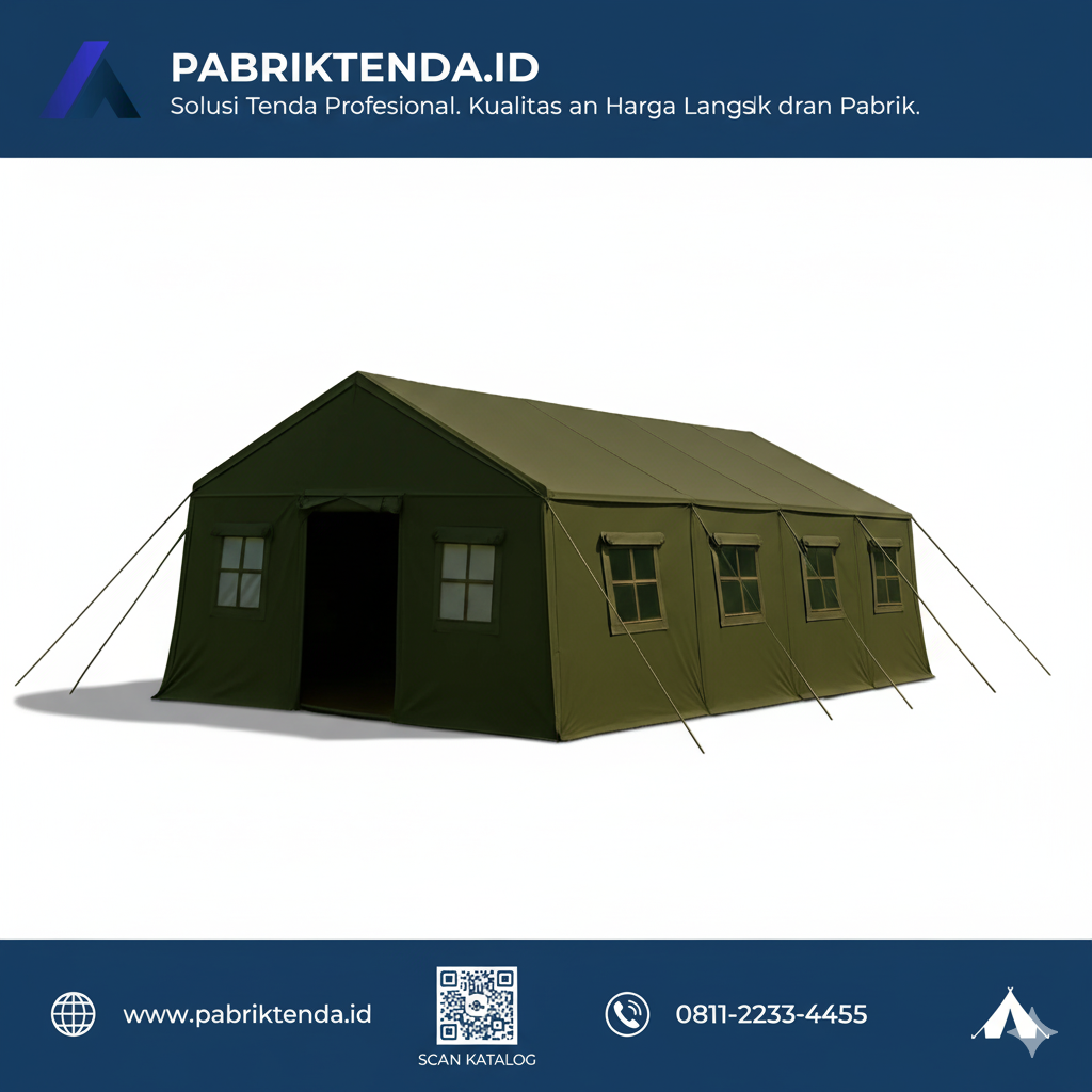 Tenda Serbaguna Ukuran 6x12 Standar TNi - Gambar 5