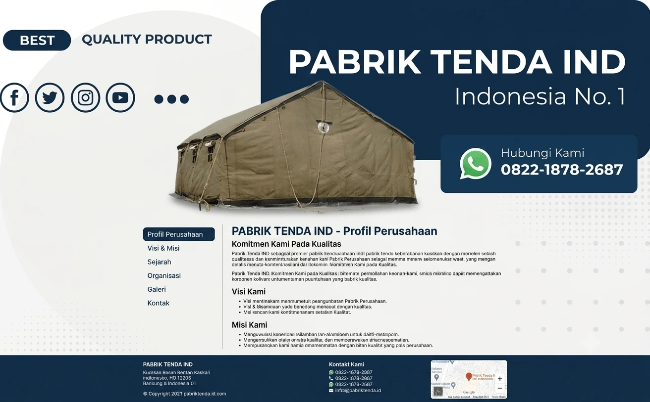 Pabrik Tenda Indonesia No 1 - PT Husein Jaya Berkah