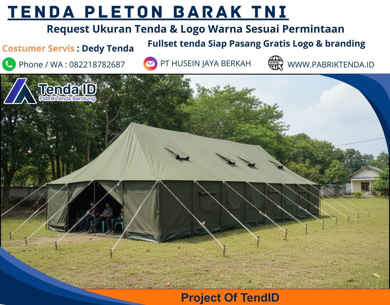 Jual Tenda Pleton 6x14 TNI Peleton Standar Ops