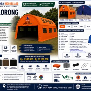 Tenda Lorong ukuran 4x6, 6x12, 6x15, 6x16